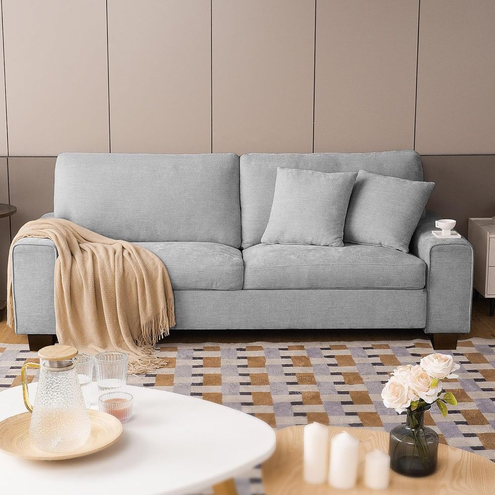 Recliner Sofa Cover - Light Gray Loveseat Sofa for Living