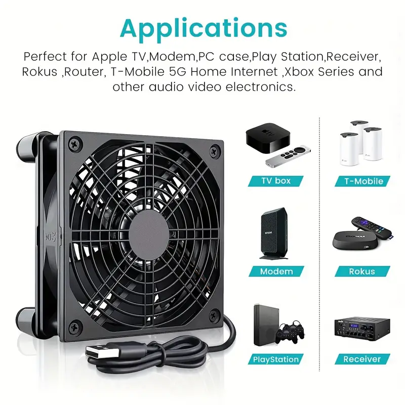 Home Cinema Apple - Multifunctional USB Cooling Fan with Strong