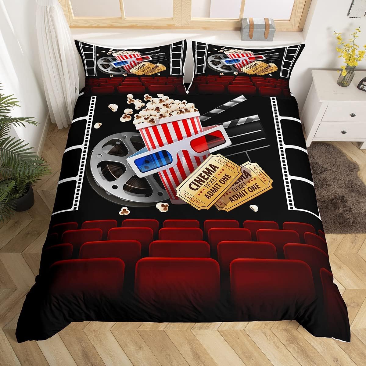 Vintage Cinema Duvet Cover Ful - Home Cinema Tickets บทวิจารณ์และราคา
