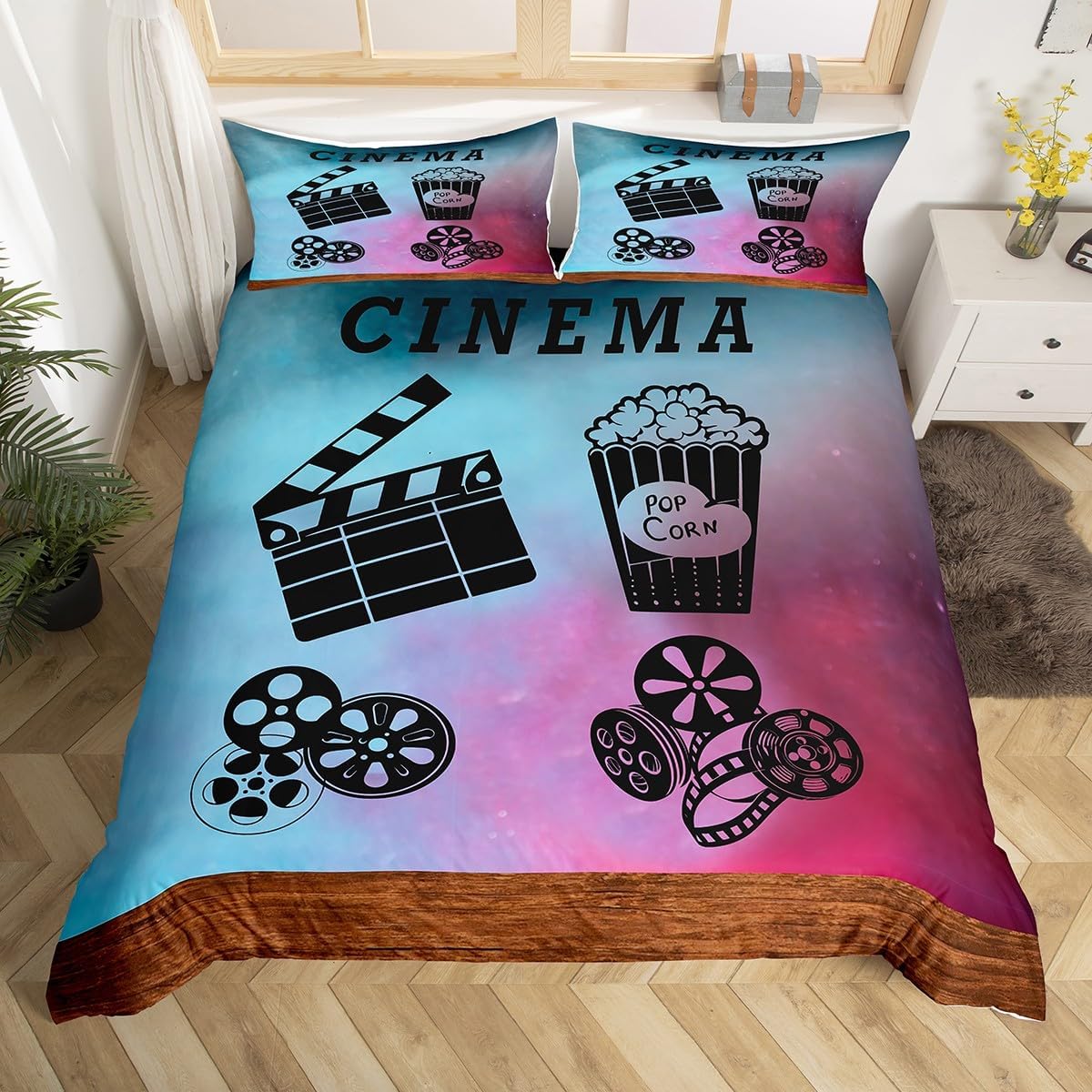 Vintage Cinema Duvet Cover Ful - Home Cinema Tickets บทวิจารณ์และราคา