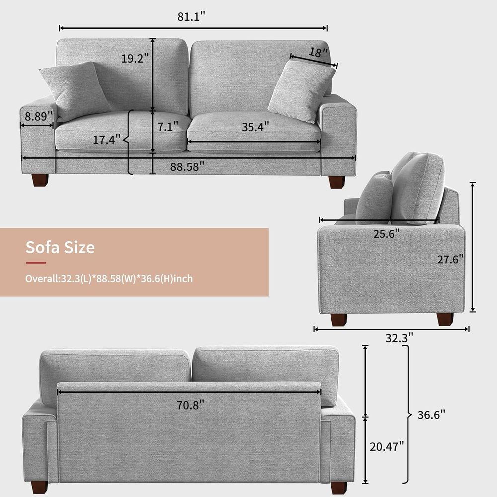Light Gray Loveseat Sofa for L - Recliner Sofa Cover บทวิจารณ์และราคา