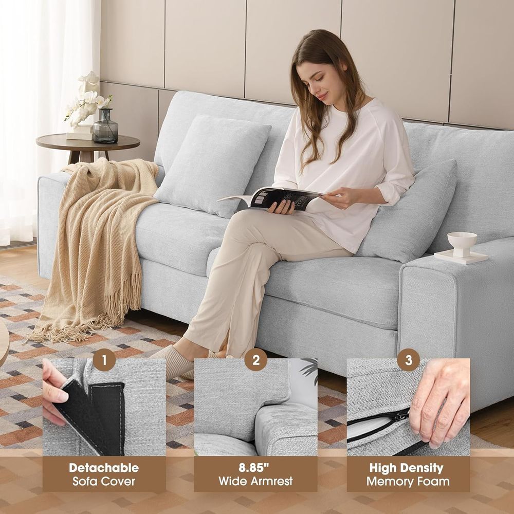 Light Gray Loveseat Sofa for L - Recliner Sofa Cover บทวิจารณ์และราคา