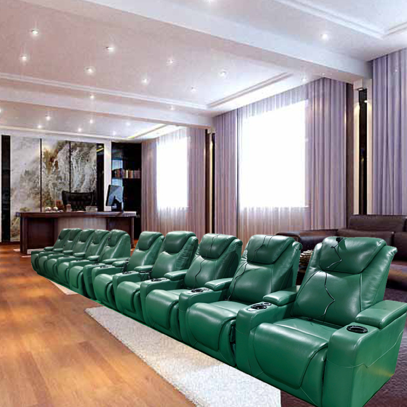 -Green Color Home Furniture 4  - Home Cinema Recliner Chairs บทวิจารณ์และราคา