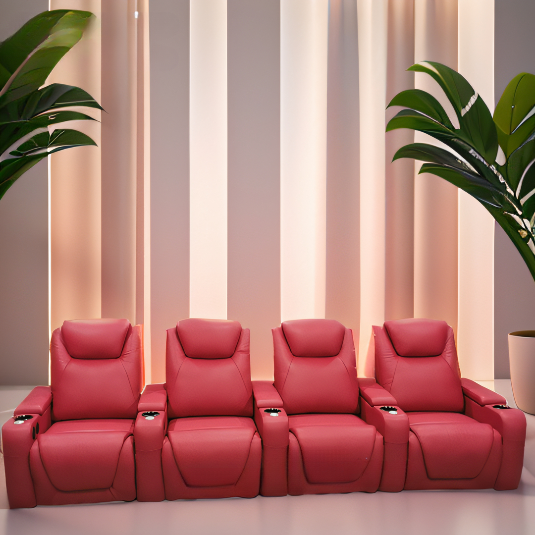 -Green Color Home Furniture 4  - Home Cinema Recliner Chairs บทวิจารณ์และราคา