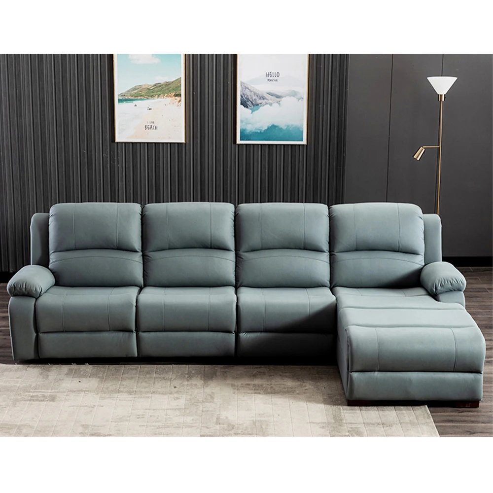 Genuine Leather Manual Electri - Home Cinema Couch บทวิจารณ์และราคา