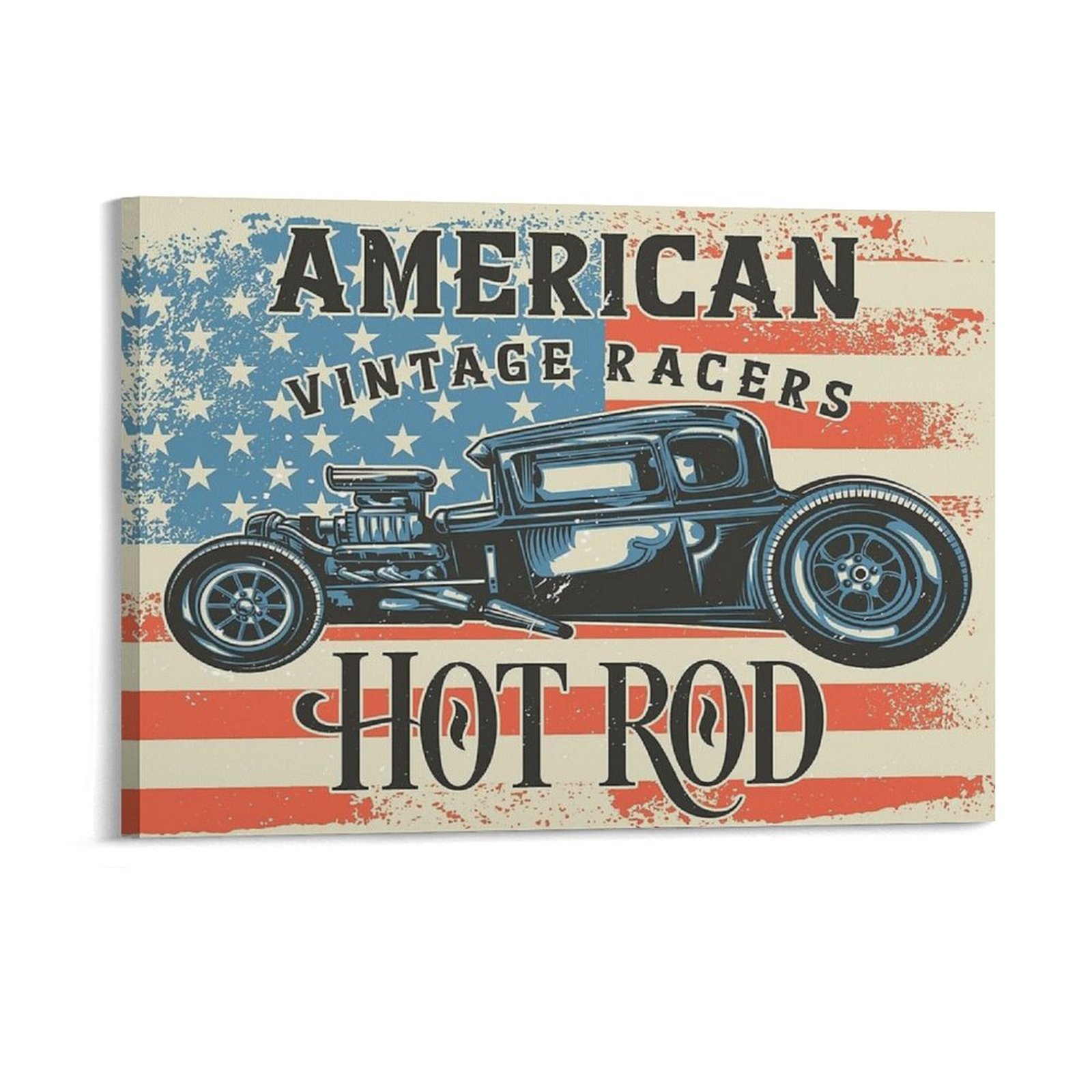 American Hot Rod Canvas Painti - Home Cinema Usa บทวิจารณ์และราคา