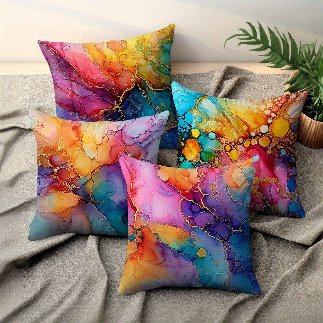 Geometric Art Decorative Pillo - Recliner Sofa Cover บทวิจารณ์และราคา