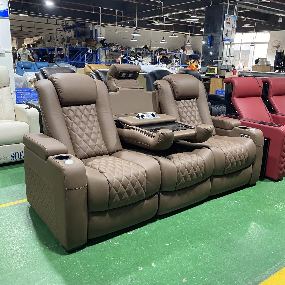 Light Brown 3 Seaters Home The - Home Cinema Recliner Chairs บทวิจารณ์และราคา