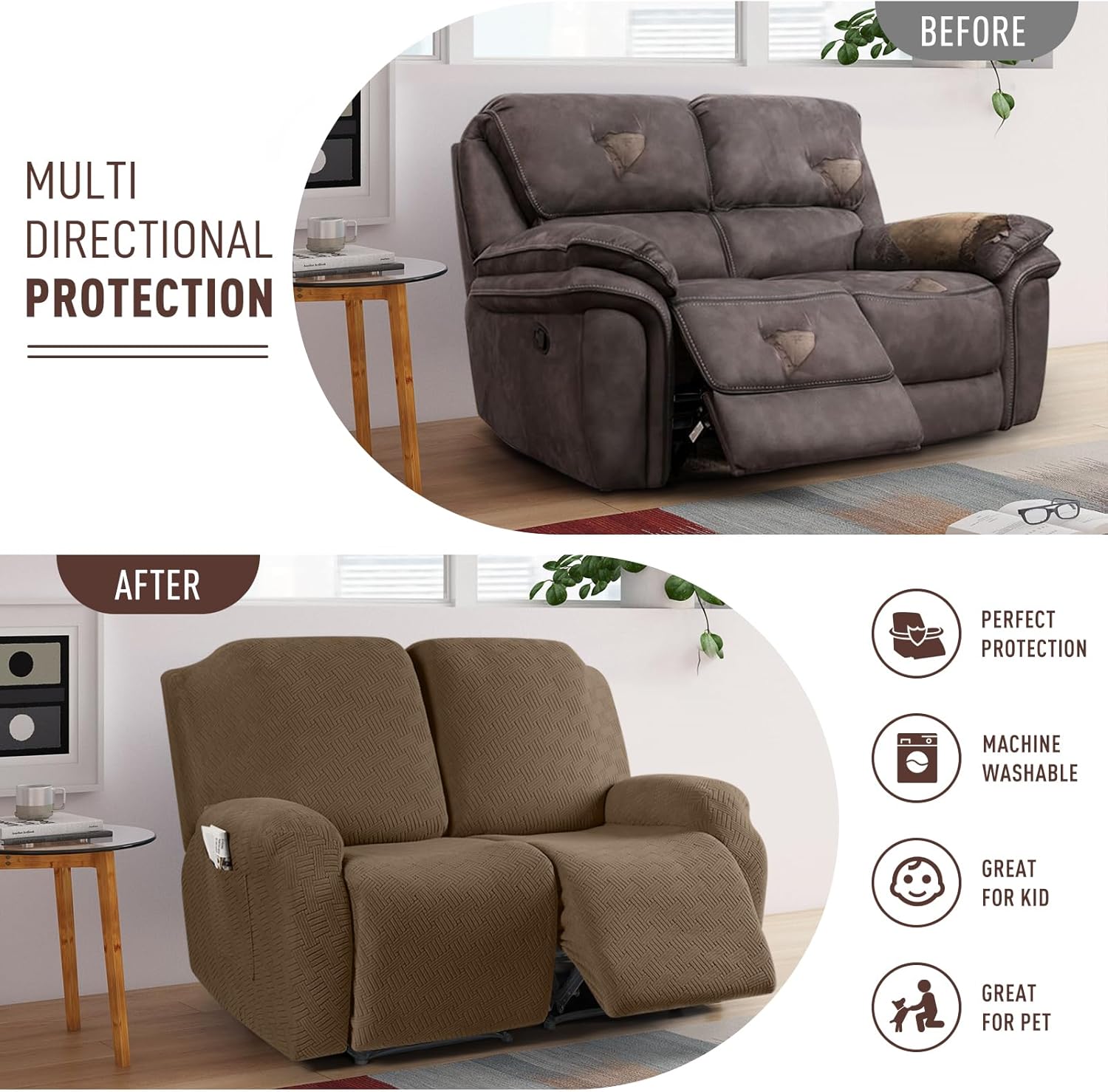 Stretch Recliner Covers, Jacqu - Recliner Sofa Cover บทวิจารณ์และราคา