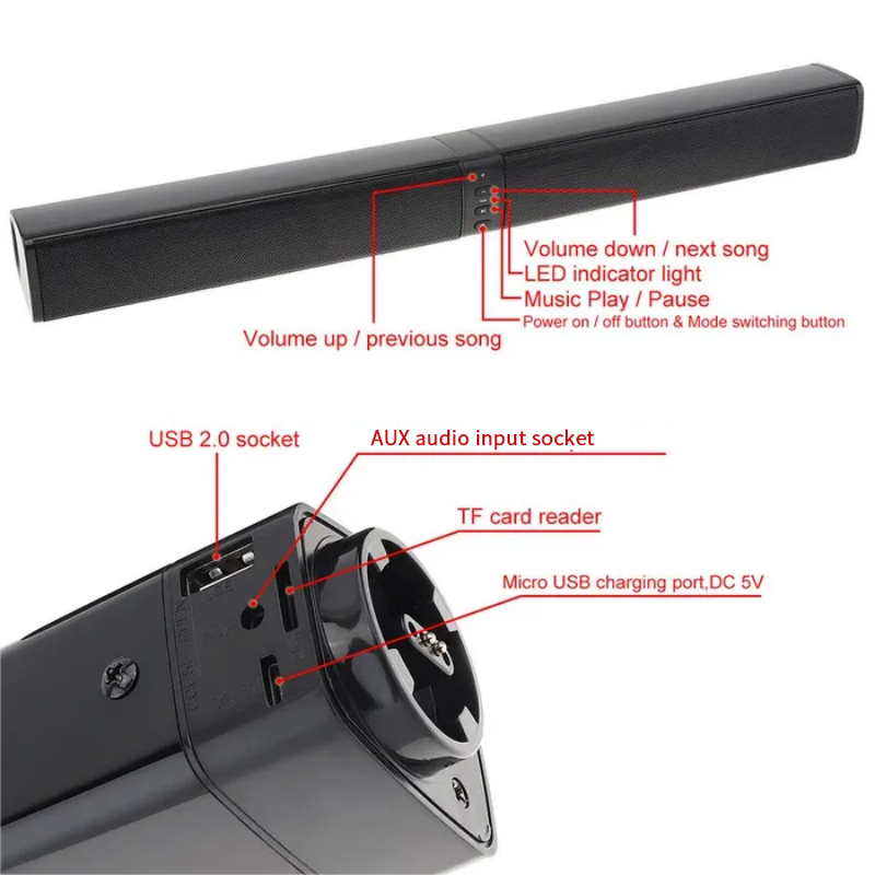 Powerful Soundbar Sound Radio  - Home Cinema Atmos บทวิจารณ์และราคา