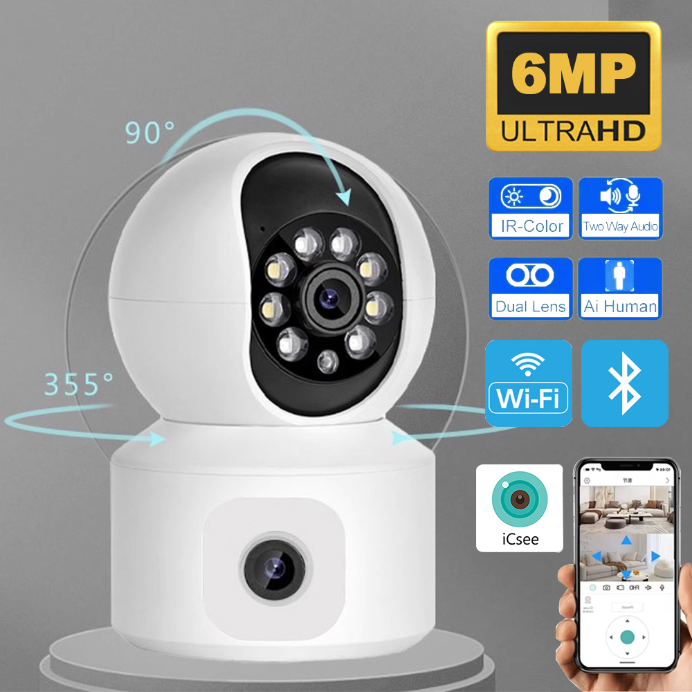 6MP iCsee WiFi IP Camera Dual  - Home Cinema Sony บทวิจารณ์และราคา