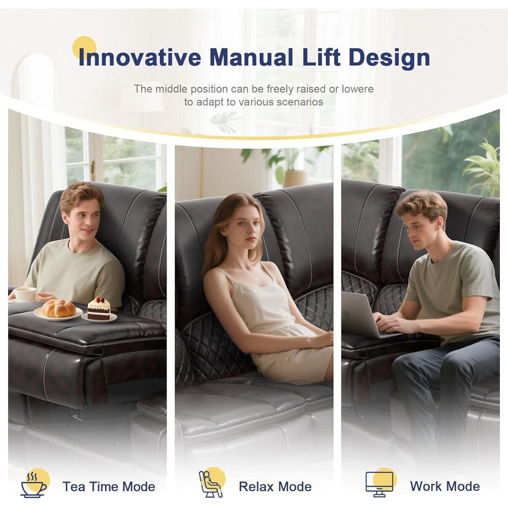 3 Seater Reclining Couch with  - Home Cinema Couch บทวิจารณ์และราคา