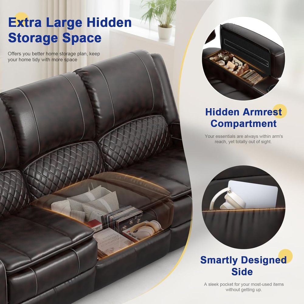 3 Seater Reclining Couch with  - Home Cinema Couch บทวิจารณ์และราคา