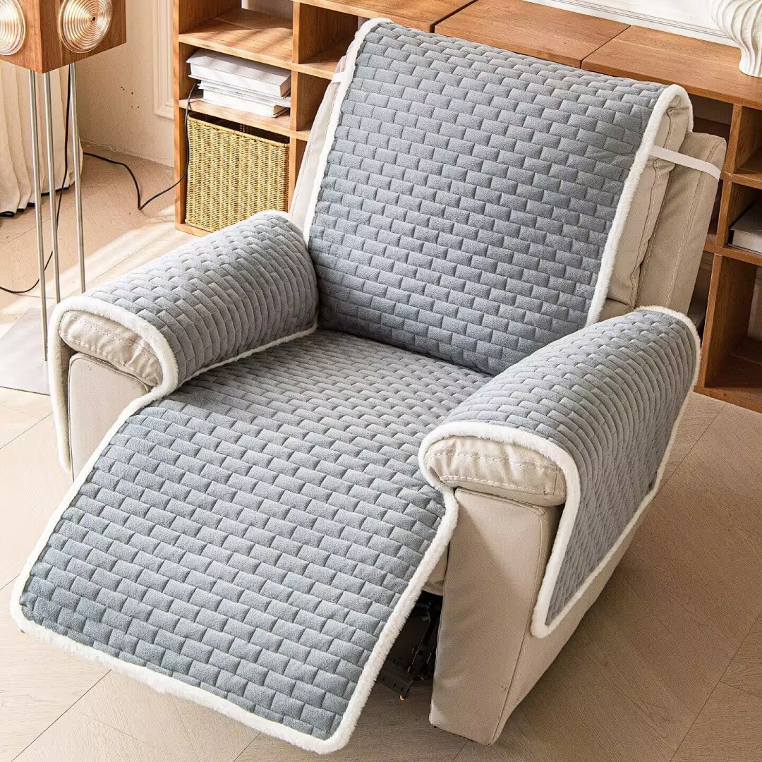Non-Slip Sofa Cushion Flannel  - Recliner Sofa Cover บทวิจารณ์และราคา