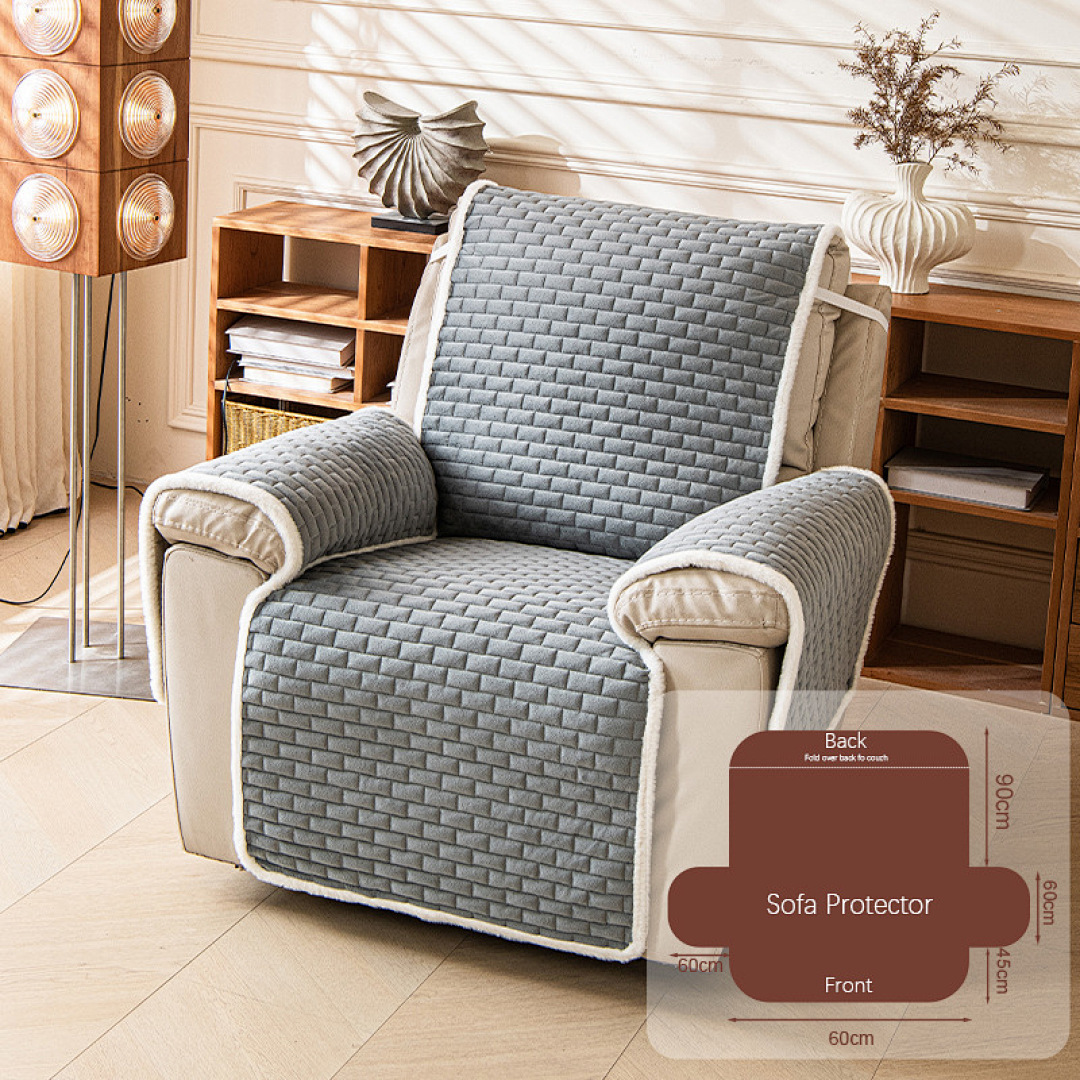Non-Slip Sofa Cushion Flannel  - Recliner Sofa Cover บทวิจารณ์และราคา