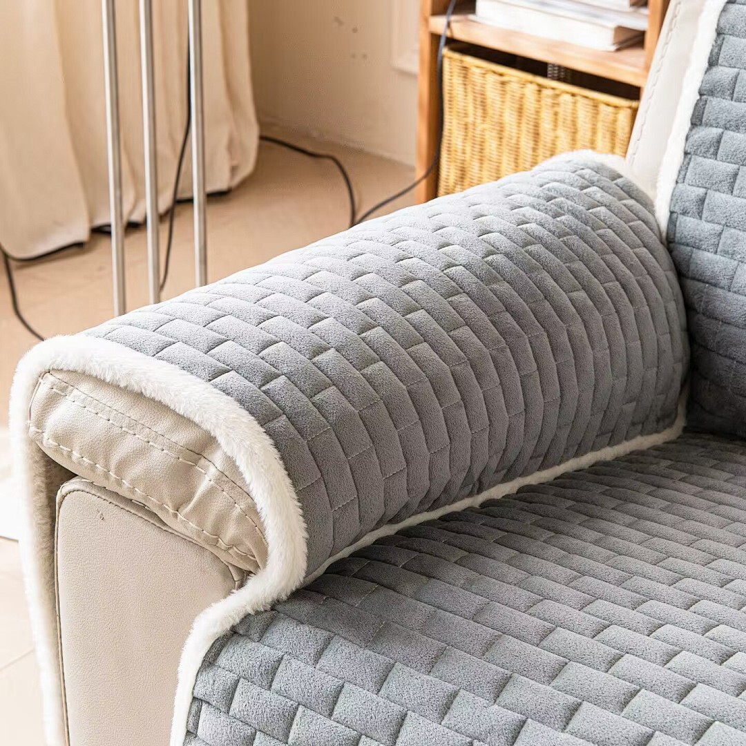 Non-Slip Sofa Cushion Flannel  - Recliner Sofa Cover บทวิจารณ์และราคา