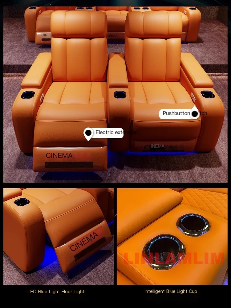 Linlimlam Luxury Genuine Leath - Home Cinema Recliner Chairs บทวิจารณ์และราคา