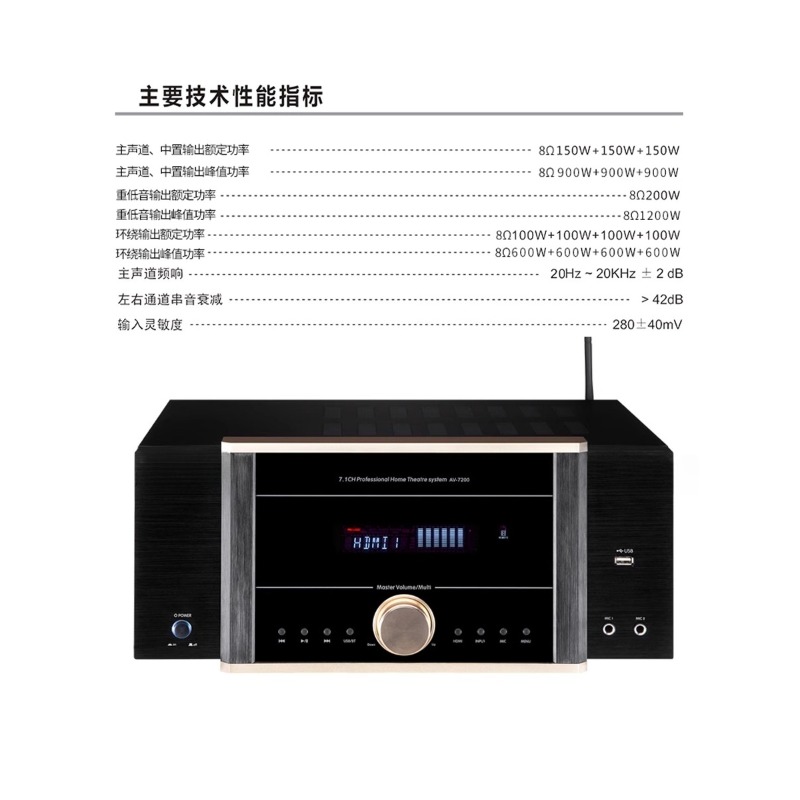 AV-7200 Power Amplifier Home H - Home Cinema Atmos บทวิจารณ์และราคา