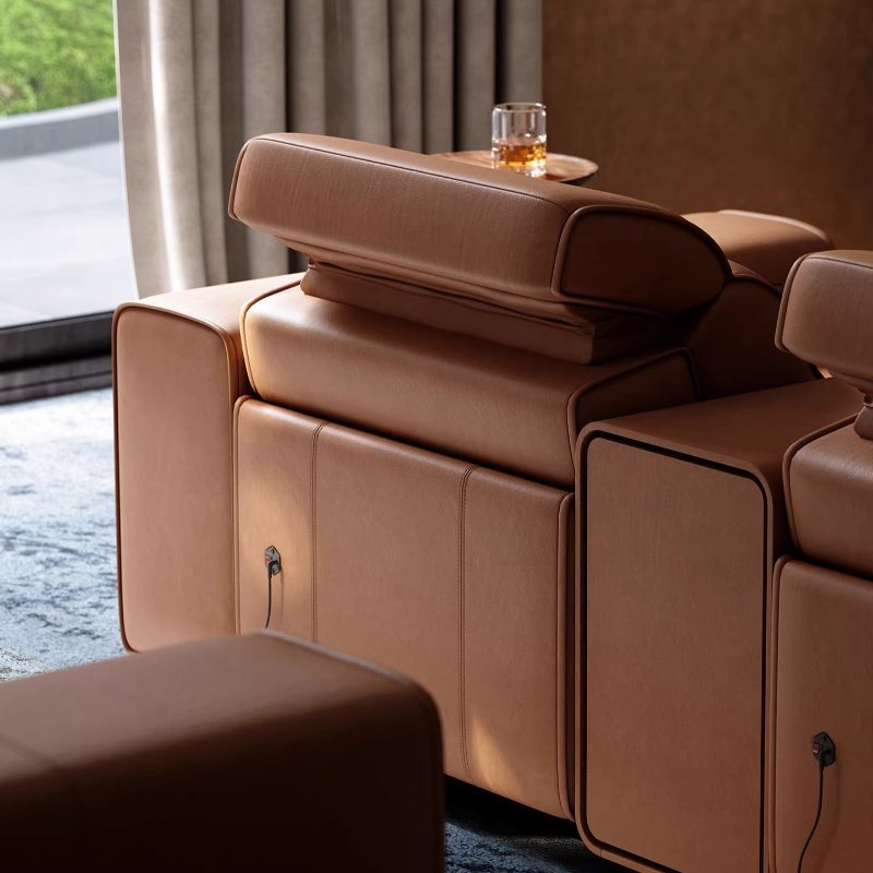 Top-grain Leather Electric Sof - Home Cinema Couch บทวิจารณ์และราคา