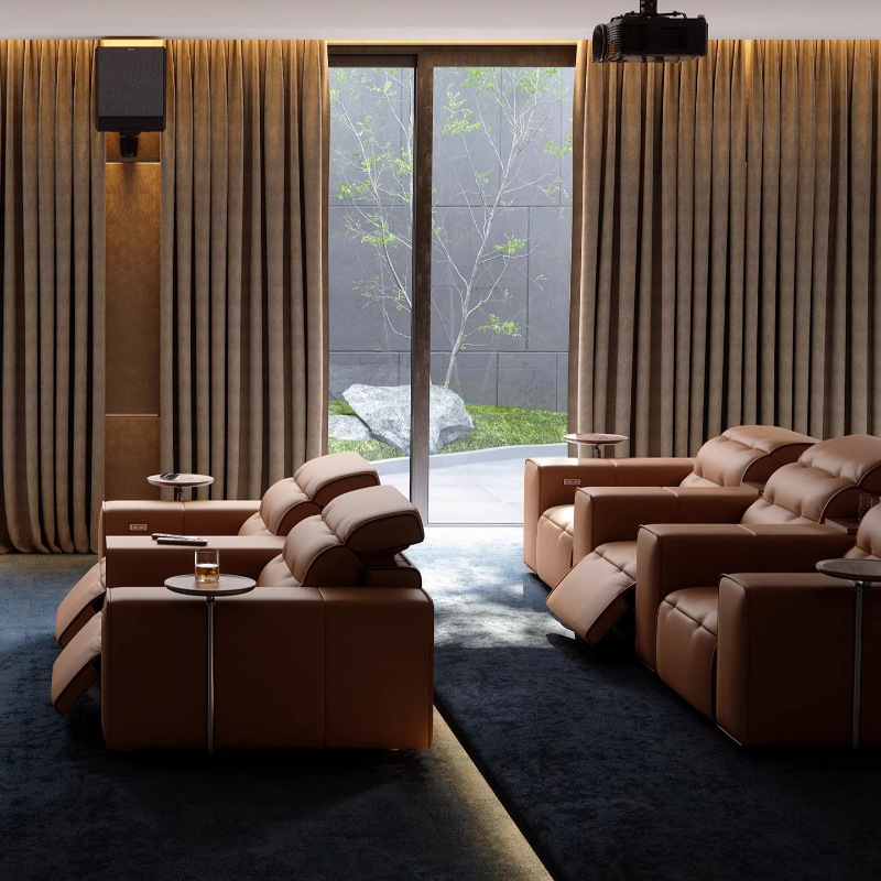 Top-grain Leather Electric Sof - Home Cinema Couch บทวิจารณ์และราคา