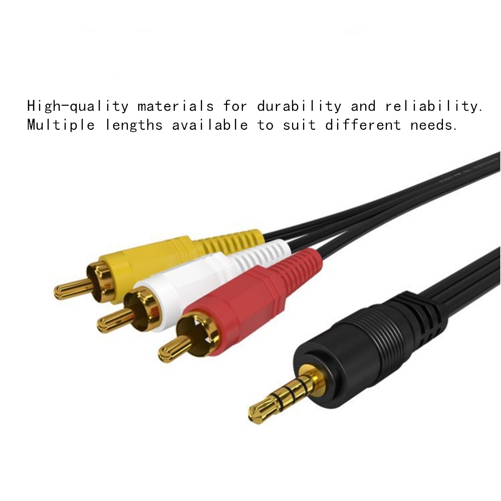 3.5mm to 3 RCA Audio Video Cab - Home Cinema Subwoofer บทวิจารณ์และราคา