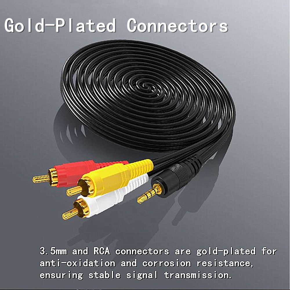 3.5mm to 3 RCA Audio Video Cab - Home Cinema Subwoofer บทวิจารณ์และราคา