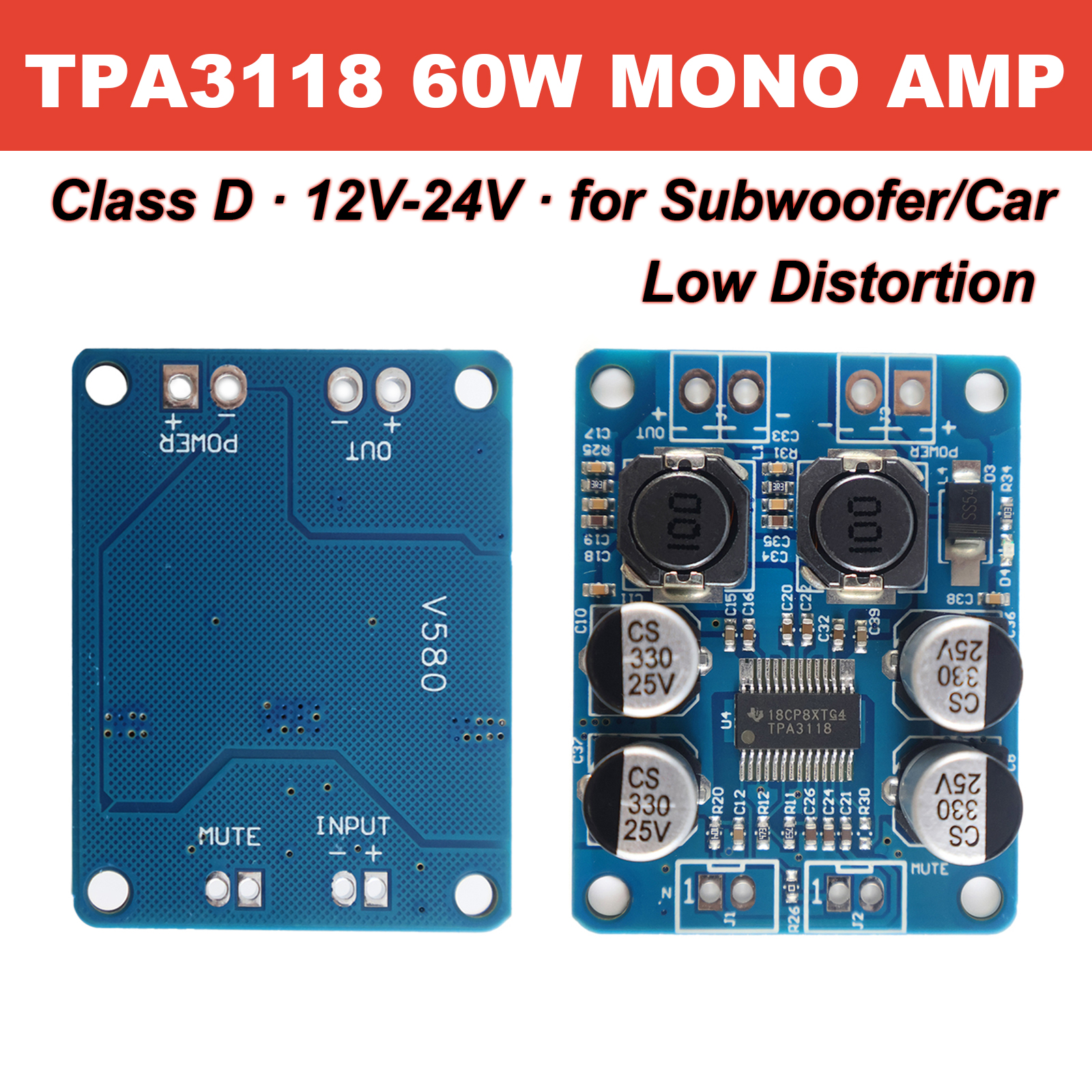 TPA3118 60W Mono Class D Digit - Home Cinema Subwoofer บทวิจารณ์และราคา
