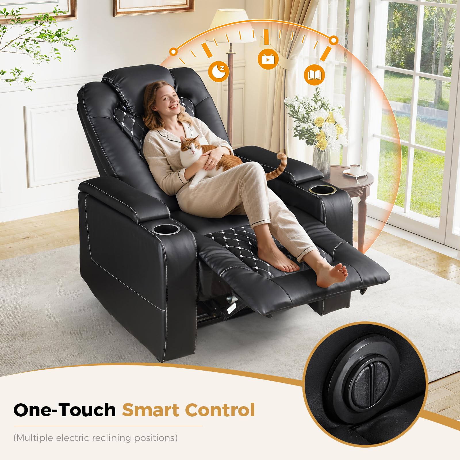 Electric Power Recliner Chair  - Home Cinema Couch บทวิจารณ์และราคา