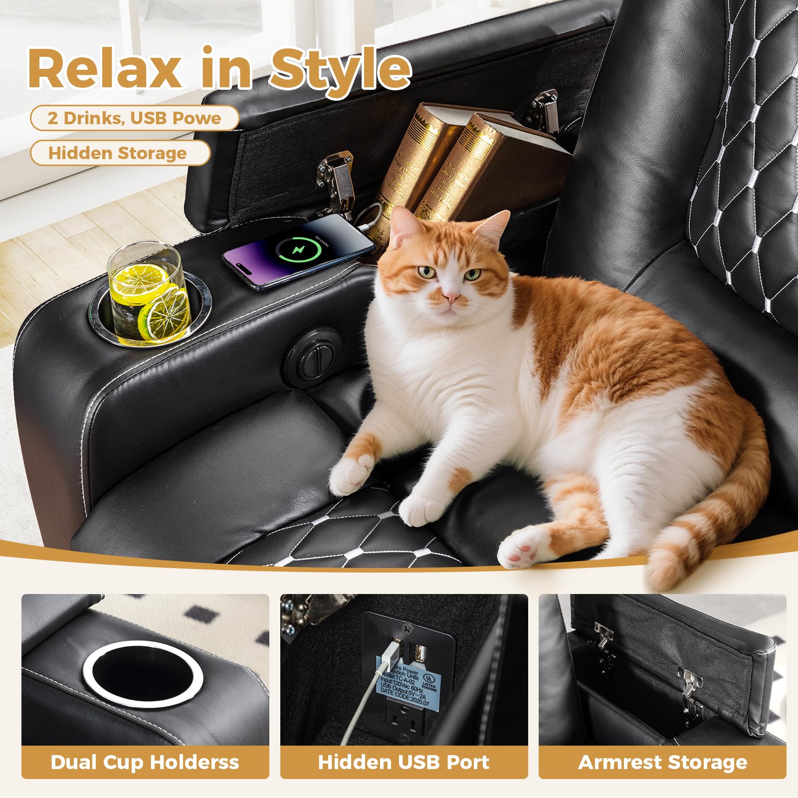 Electric Power Recliner Chair  - Home Cinema Couch บทวิจารณ์และราคา