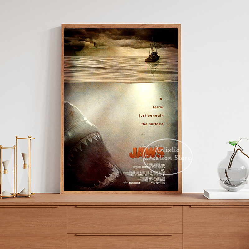 JAWS Shark Horror Movie Poster - Home Cinema Ultimea บทวิจารณ์และราคา