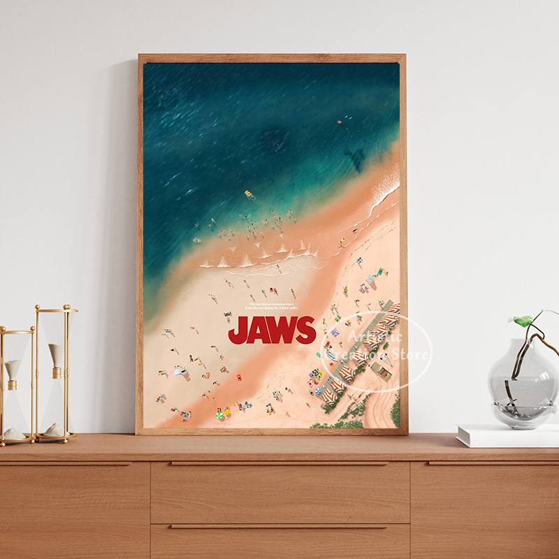 JAWS Shark Horror Movie Poster - Home Cinema Ultimea บทวิจารณ์และราคา