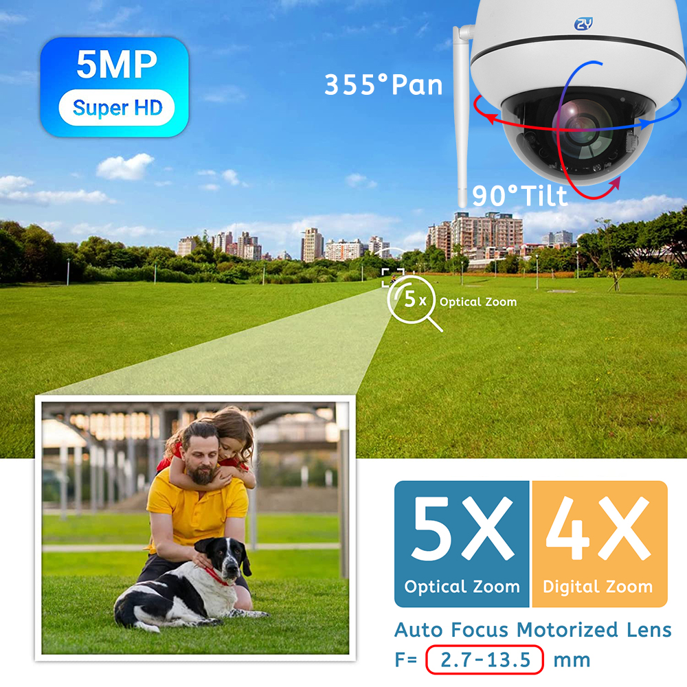 5MP Wifi Dome PTZ Camera 5X Op - Home Cinema Sony บทวิจารณ์และราคา