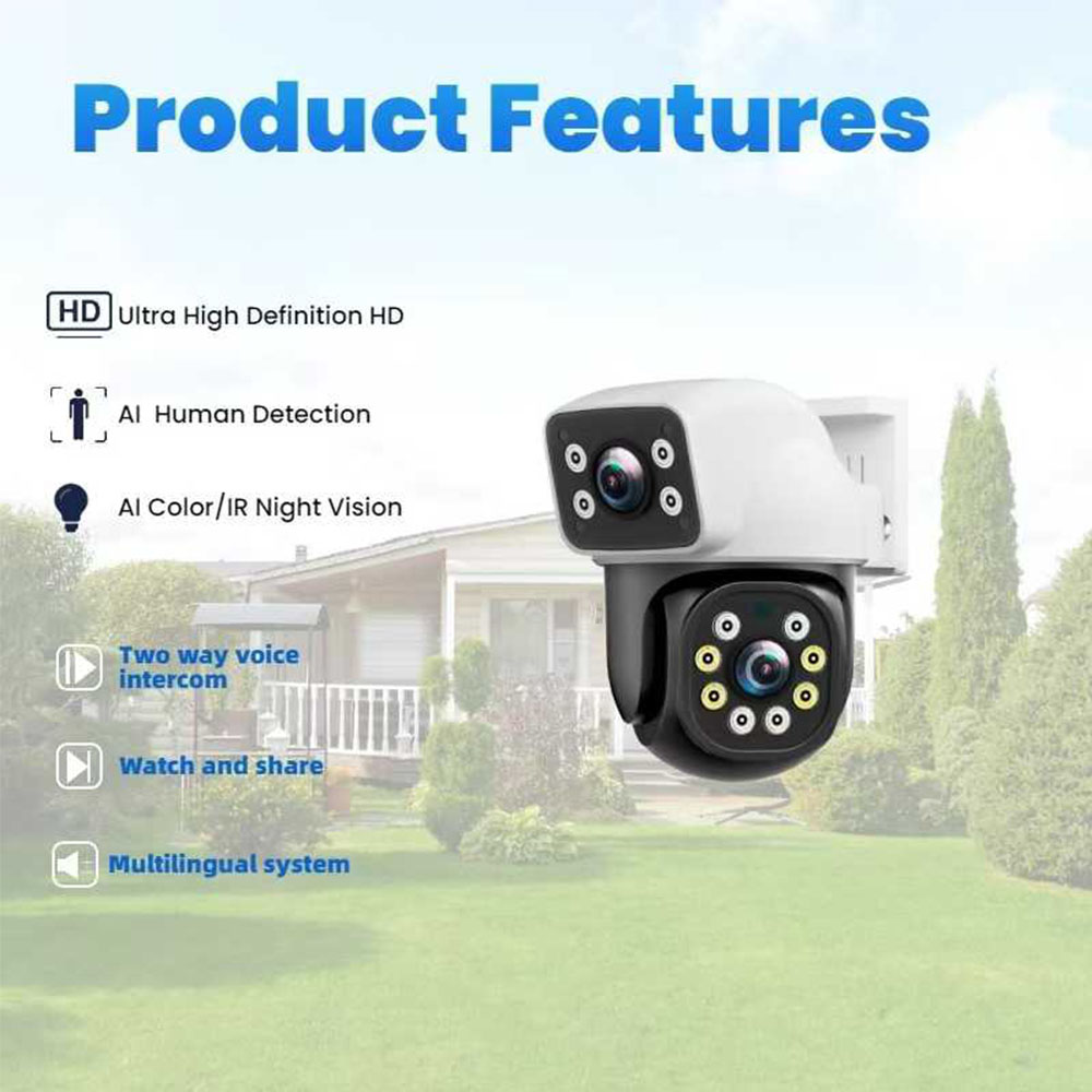 8MP Dual Lens WiFi IP Camera A - Home Cinema Sony บทวิจารณ์และราคา