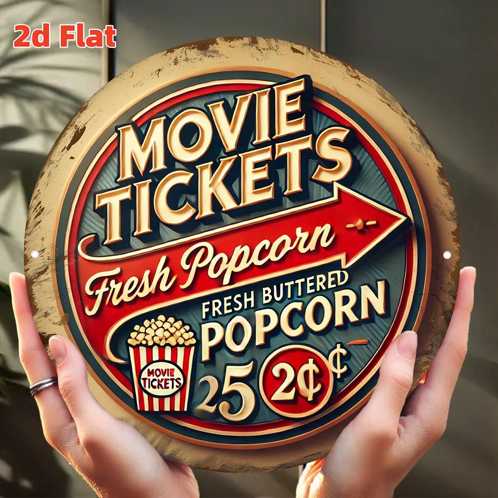 Vintage Round Cinema Sign with - Home Cinema Tickets บทวิจารณ์และราคา