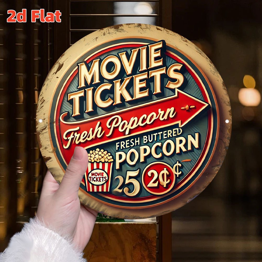 Vintage Round Cinema Sign with - Home Cinema Tickets บทวิจารณ์และราคา