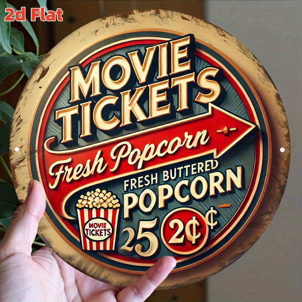Vintage Round Cinema Sign with - Home Cinema Tickets บทวิจารณ์และราคา