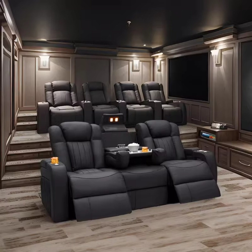 Leather Recliner Sofa Sets Pow - Home Cinema Recliner Chairs บทวิจารณ์และราคา