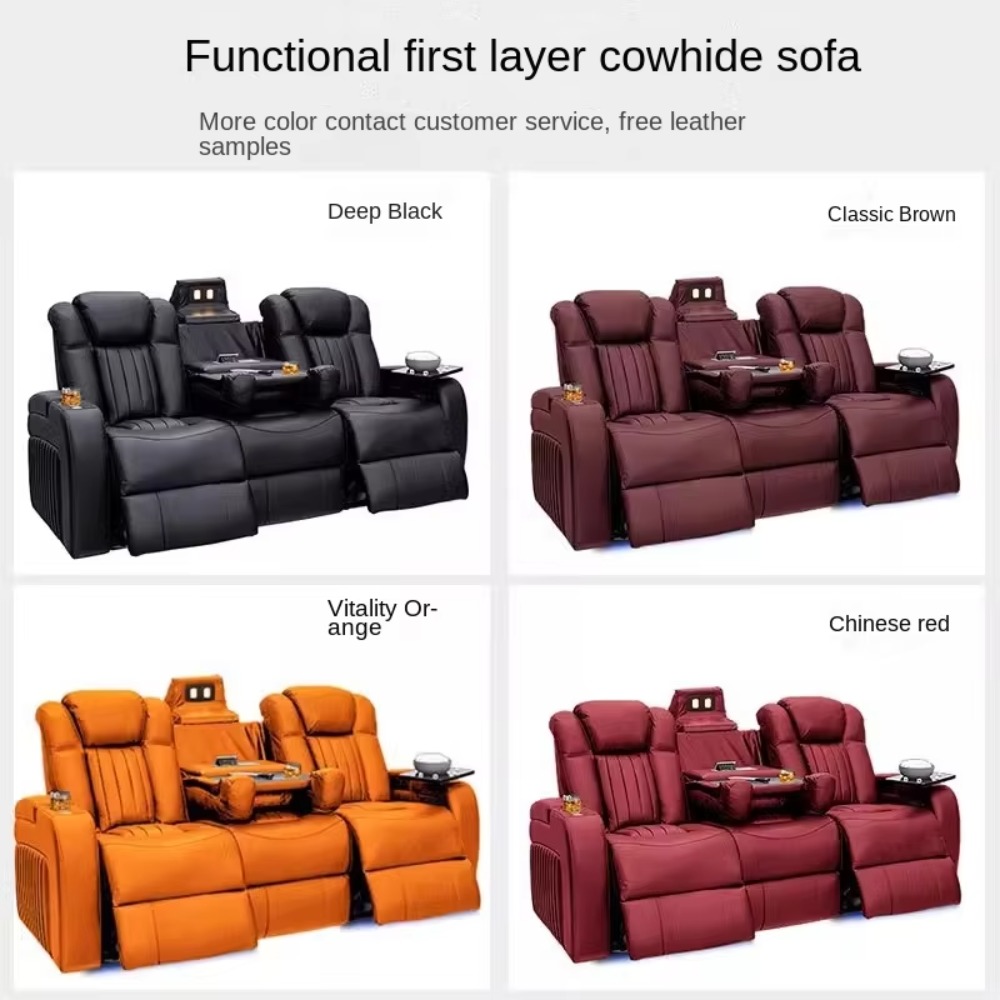 Leather Recliner Sofa Sets Pow - Home Cinema Recliner Chairs บทวิจารณ์และราคา