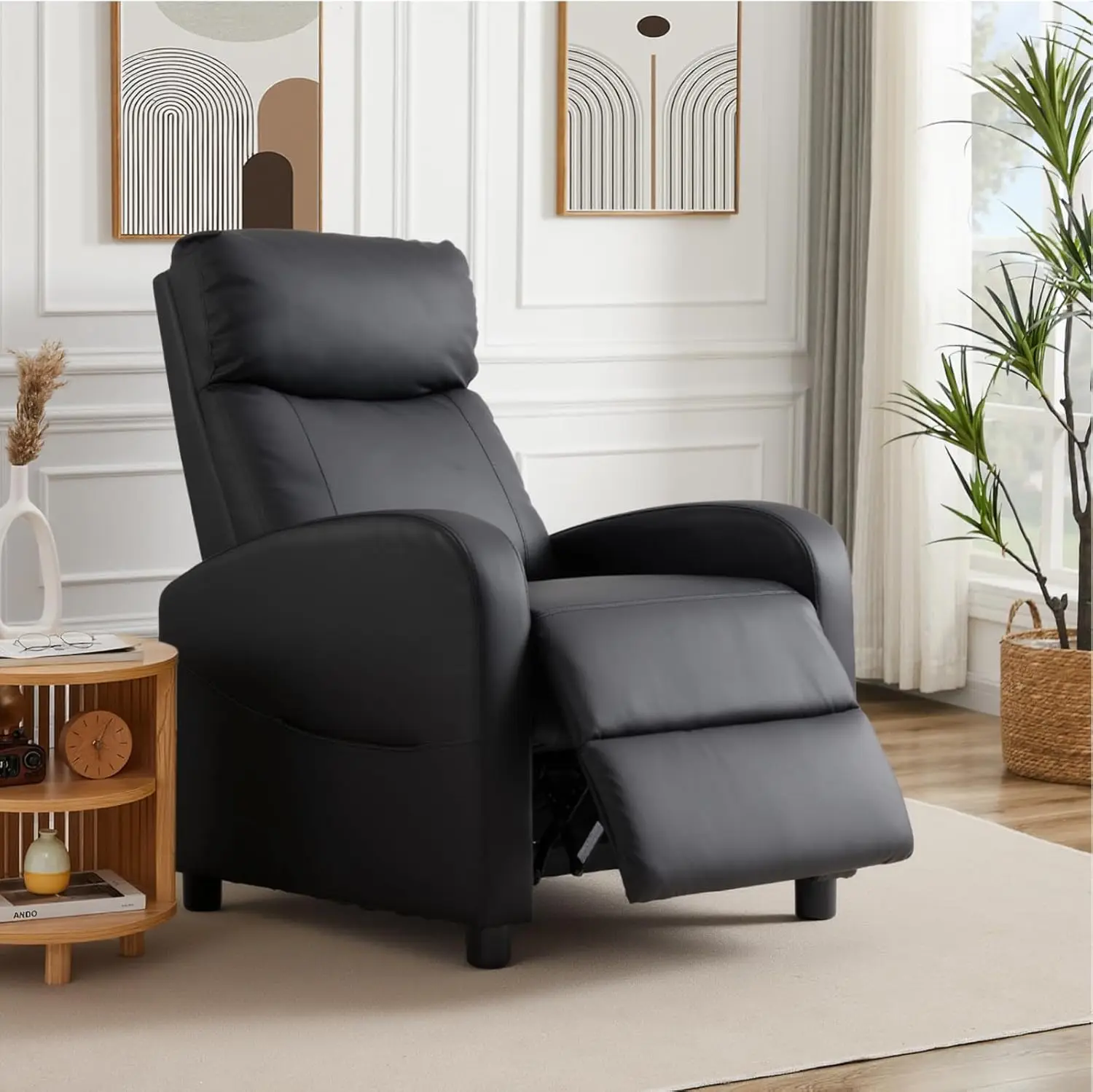 Recliner Chair PU Leather Recl - Home Cinema Couch บทวิจารณ์และราคา